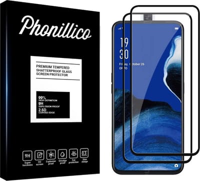 Screenprotector voor Oppo Reno 2Z - 2 stuks Beschermglas van glas Transparante glazen schermbeschermfolie met zwarte randen
