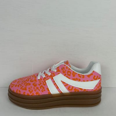 Trendy retro sneakers panter roze Roze / 36