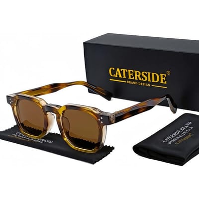 CATERSIDE Mode Mannen Zonnebril Klein Montuur Vierkant Gepersonaliseerd Ontwerp Zonnebril Vrouwen Reizen Feest Zakelijk Festival Cadeau AS picture show