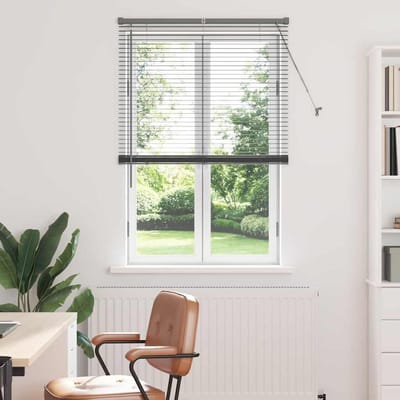 vidaXL - Venetiaanse - jaloezie - Donkergrijs - 175 - x - 85 - cm - 25 - mm - Aluminium