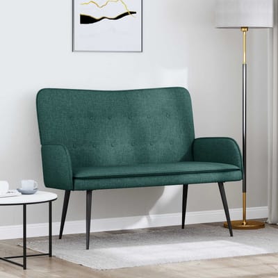 vidaXL - 2-Zits - Sofa - Donkergroen - 115 - x - 61 - x - 87 - cm - Stof