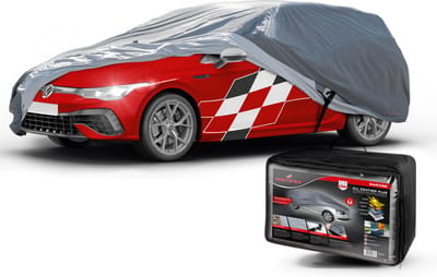 Walser Premium Dekzeil voor auto All Weather Plus - autozeil volledige garage Maat 4 Combi grijs