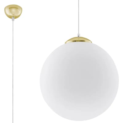 Sollux Lighting Hanglamp Ugo - E27 - wit goud - staal/glas - 130x40x40cm