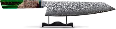 Shinrai Knives - Kiritsukemes 23 cm - Koksmes - Mes - Special Emerald Edition - Met Luxe Geschenkdoos - Koksmes - Keukenmes - Japans Hakmes
