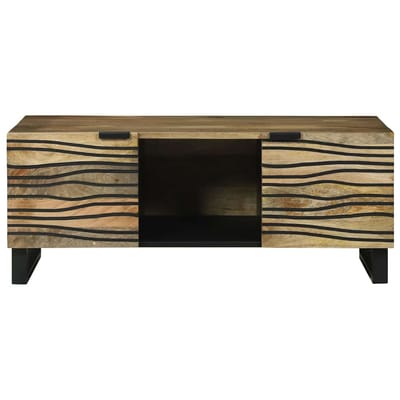 vidaXL - Salontafel - Naturel - 100 - x - 54 - x - 40 - cm - Bewerkt - hout
