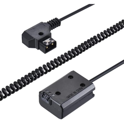 V-mount D-Tap naar batterijadapter spiraalkabel voor S ony DSLR-camera black