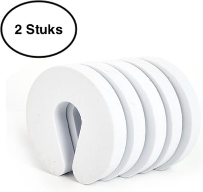 Schuim Deurstopper - set van 2 - deurbuffer - Wit