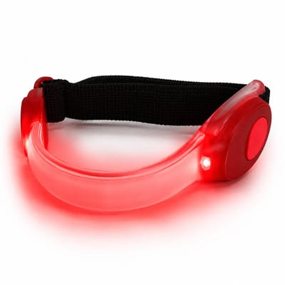 Knaak Hardloop Verlichting - LED Armband - Veiligheidsband voor Hardlopen, Wandelen & Fietsen - Rood