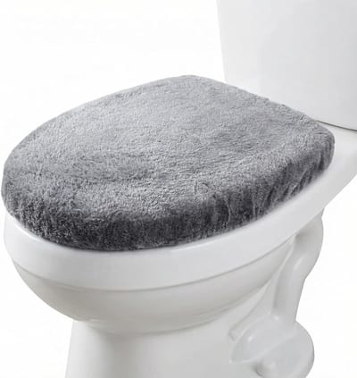 Toiletzitting Deksel, 38 x 29 cm, Zacht Toilet Deksel, Standaard Toiletzitting Bescherming, Donkergrijs, Comfortabel en Duurzaam