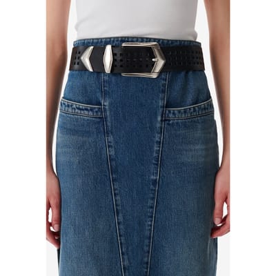 IRO Paris Octa Cuts Medium Belt Black Size: 70 | Belts Outlet | Dames | Zwart