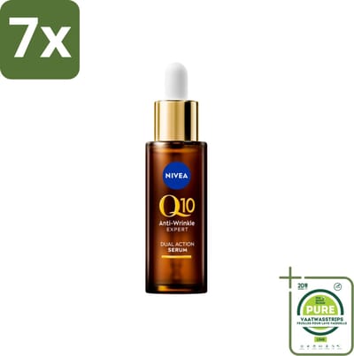 7 x NIVEA - Gezichtsserum - Q10 Dubbele Werking Anti-Rimpel - Dubbele werking - Vermindert & voorkomt rimpels - 30 ml - Grootverpakking - NIVEA Q10 Serum - Anti-rimpel Serum - Rimpelvermindering - Anti-aging Serum - Glycatie