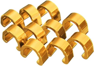 10 Stuks Aluminium C-Clips voor Fietssnelheidskabels, Bevestigingshouders voor Remkabels en Kabelgeleiders
