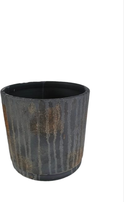 MICA DECORATIONS MIES BLOEMPOT ROND BLAUW - H27 x D28cm