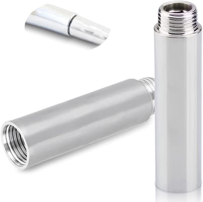 Verlengstuk voor waterinstallatie 1/2 Inch x 100 mm - RVS koppeling, DN15 draad, geschikt voor drinkwater