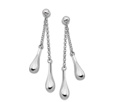 Oorstekers druppels aan ketting Zilver JE047S