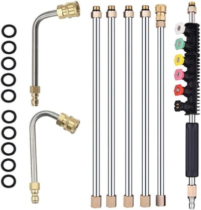 Dailygoody - Telescopische Hogedrukreiniger Accessoires - 8-delige Set met 6 Spruitstukken - Ideaal voor Schoonmaken - Hogedrukreiniger Accessoires - ...