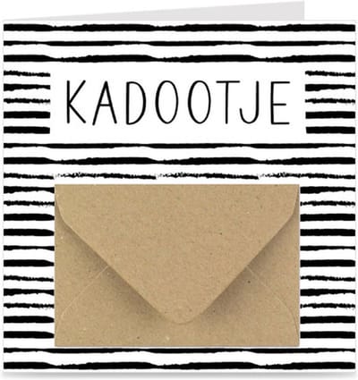 Kaart met cadeau envelopje / Verjaardagskaart / Wenskaart | KADOOTJE | voor geld of cadeaukaart
