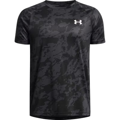 Under Armour UA Tech 2.0 SS-BLK Jongens Sportshirt - Zwart - Antraciet - Wit