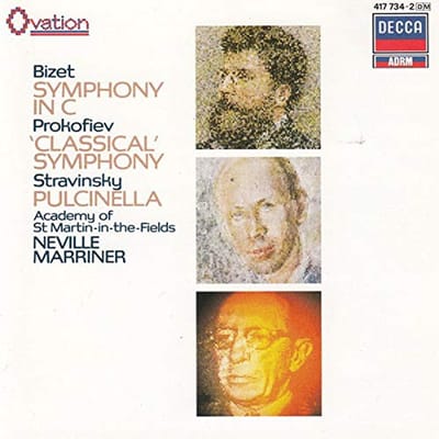 1-CD Bizet: Symphony in c / Prokofiev: Classical symphony / Stravinsky: Pulcinella - Academy of St. Martin in the fields / Neville Marriner (1968/1987)