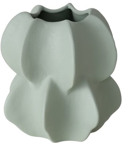 Boltze - Vaas - Decoratievaas - Porselein - Groen - Handgemaakt - 16x17cm