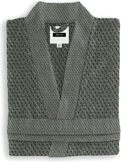 iSleep Badjas Grant - 100% Katoen - Unisex - Maat M - Classic Anthracite