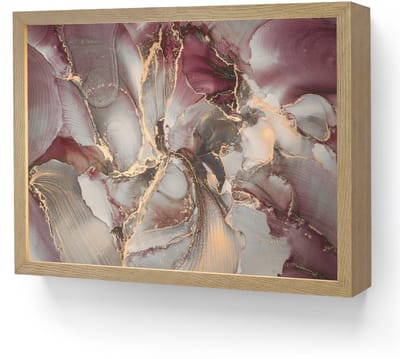 Wandlamp 40x30 cm - Oplaadbaar - Goud - Marmer - Paars - Wandlampen binnen woonkamer - Slaapkamer lamp - Decoratieve nachtlamp - Vloerlamp draadloos