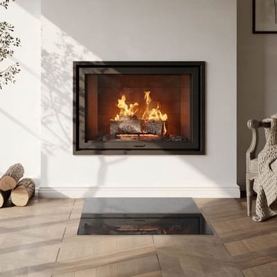 Coloray Vloerplaat Houtkachel - Vloerplaat Openhaard - 60 cm x 40 cm - Houtkachel Accessoires - Zwart Vloerplaat Kachel - Vloerplaat Voor Kachel - Plaat voor Onder Houtkachel - Open Haard Accessoires - Plaat Kachel