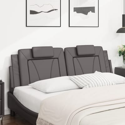 vidaXL - Hoofdbordkussen - "Viana" - 160 - cm - kunstleer - grijs