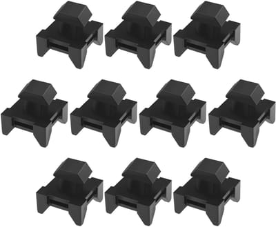 Dailygoods- Kabelhouder 10 stuks - Groefclips - Draadclips - Geschikt voor Europese standaard 4545 - Nylon kunststof - Afmeting 15x9,5 mm - Draadclip