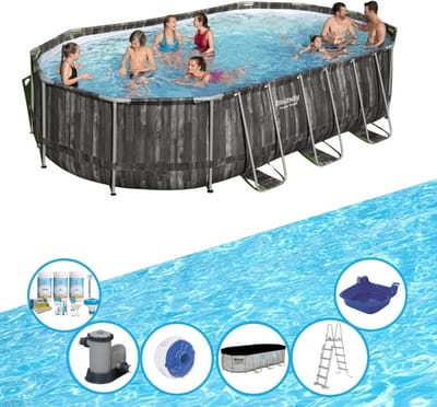 Bestway Zwembad Power Steel - Met accessoires - 610x366x122 cm