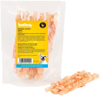 Boomy - Chicken sticks - Kauwstaafjes met kip voor honden - Hondensnacks - Hondensnoepjes - 3 x 100g