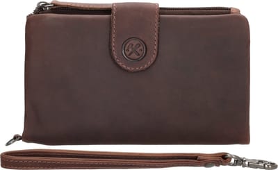 Hide & Stitches Japura Portemonnee - 100% Leer - Donkerbruin