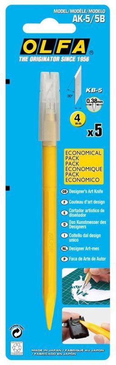 Olfa -  Designer Art Mes - Geel - 1 stuks