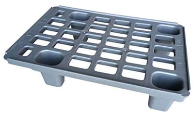 Licht kunststof pallet 60x40 cm - 1/4 Europallet met gratis duimstok