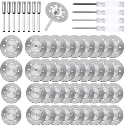 40 Stuks Diamantschijven Set 22mm & 25mm met Assen en Schroevendraaiers voor Steen, Glas en Keramiek