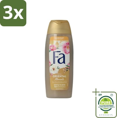 3 x Fa - Oriental Moments - Douchecrème - Woestijnroos & Sandelhout - 250 ml - Grootverpakking - Douchecrème - Sandelhout - Woestijnroos - Oriental - Fa