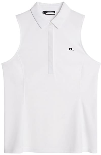 J.lindeberg Dena Mouwloze Poloshirt Voor Dames Wit XL Vrouw