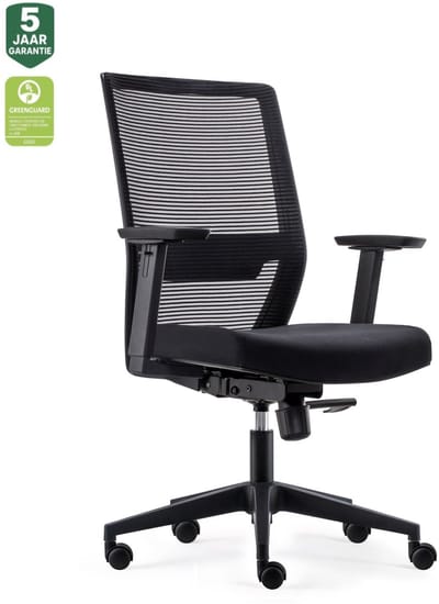 BENS 851-Eco-2 - Ergonomische Bureaustoel - Bureaustoelen voor volwassenen - Kantoorstoel - Verstelbare lendensteun - GREENGUARD GOLD - ARBO normen