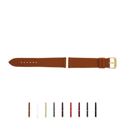 SELVA horlogeband, 14-24 mm, leer, verwisselbaar, vervangende band voor smartwatch, gemaakt in Duitsland