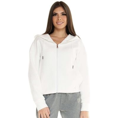 Capuchon sweaters Leone 1947 Woman Crop Hoody Quilted Full Zip Leisure