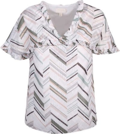 Ted Baker • wit gestreepte top Altania • maat XXL (5)