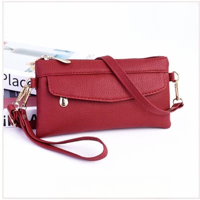 Middelbare leeftijd Moeder Tas Eenvoudige Crossbody Schoudertas Zacht Oppervlak PU Clutch Tas Boodschappen Reiziger Draagbare Dames Tas brown