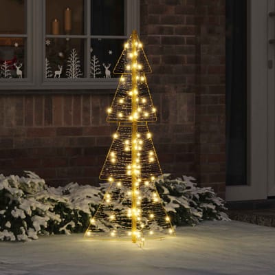 vidaXL Kerstboom 100 LED's Warmwit 120 cm PET