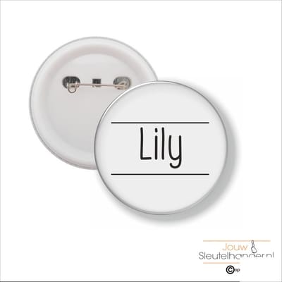 Button Met Speld 58 MM - Lily