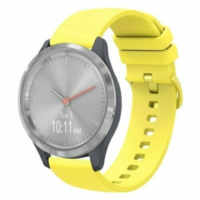 By Qubix - Soft siliconen bandje - Geel - geschikt voor Huawei Watch 5 - 42mm