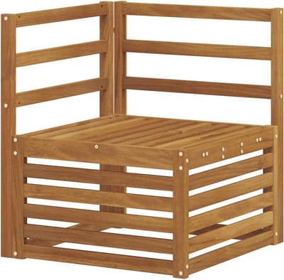 Hoekbank Tuinmeubel - Lounge Bank - Buiten Ontspannen - Massief Acaciahout - 63 x 63 x 73 cm - Natuurlijk