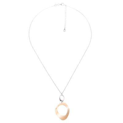 Orphelia 'Isotta' Dames 925 Sterling Zilveren Ketting met Hanger - Zilver/Roze ZK-7192