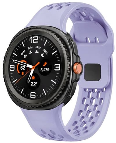 By Qubix - smartwatch bandje - Compatible Samsung bandje - Ultimate sport edition band - Paars - Geschikt voor Samsung Galaxy Watch 9 (40/44mm) - Watch 8 (40/44mm) - Watch 8 Classic (46mm)