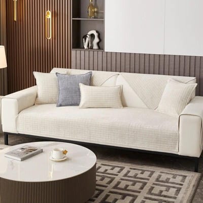 Ribstof Bankhoes Verdikt Universele Bankhoes voor Woonkamer Zacht Antislip Bankkussen Rugleuning Sliphoes Deken Vloermat 70x70cm 1pcs