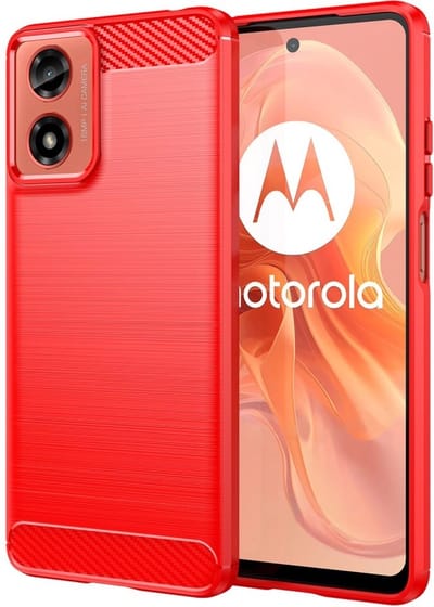 Coverup Hoesje - Geschikt voor Motorola Moto G04(s) / G24 (Power) / E14 Hoesje - Coverup Armor Brushed TPU Back Cover - Rood